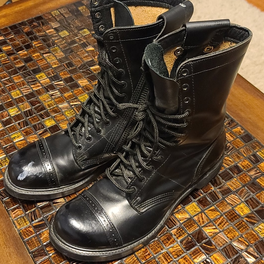 Corcoran Black Dress Combat Boots